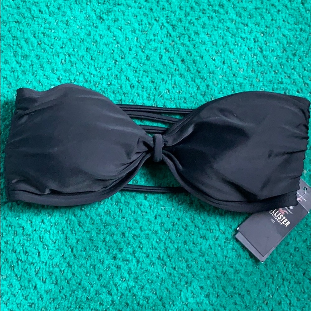 Hollister black bandeau swim top
